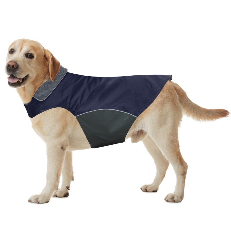 BONAWEN Winter Dog Coat 100% Waterproof Thicken Pet Jacket for Lab Pitbull Doberman Standard Poodle,German Sheperd Large Bread Dog(Navy,3XL) - Image 1